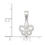 Sterling Silver Polished Fleur De Lis Pendant - Image 3
