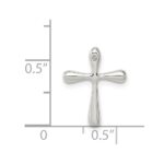 Sterling Silver Polished Diamond Cross Chain Slide - Image 3