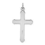 Sterling Silver, Gold-tone, Blk Rhod Criss Cross Design Cross Pendant - Image 3