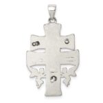 Sterling Silver Antiqued Mini Caravaca Crucifix Pendant - Image 4