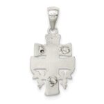 Sterling Silver Polished Mini INRI Crucifix Pendant - Image 4