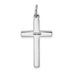 Sterling Silver Rhodium-plated Cross Pendant - Image 3