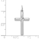 Sterling Silver Rhodium-plated Cross Pendant - Image 4