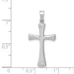 Sterling Silver Rhodium-plated Cross Pendant - Image 4