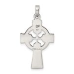 Sterling Silver Polished and Antiqued Celtic Cross Pendant - Image 4