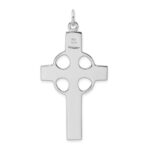 Sterling Silver Rhodium-plated Polished Celtic Cross Pendant - Image 3