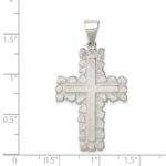 Sterling Silver Polished Outlined Cross Pendant - Image 3