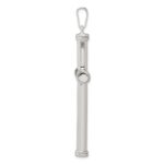 Sterling Silver Polished Hollow Cross Pendant - Image 2