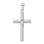 Sterling Silver Polished Hollow Crucifix Cross Pendant - Image 4