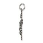 Sterling Silver Antiqued and Brushed INRI Crucifix Pendant - Image 2