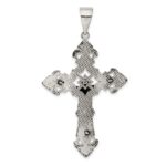 Sterling Silver Antiqued Crucifix Pendant - Image 4