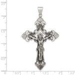 Sterling Silver Antiqued Crucifix Pendant - Image 3