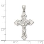 Sterling Silver Polished Crucifix Pendant - Image 3
