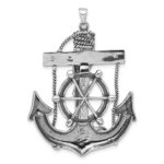 Sterling Silver Antiqued Mariner Cross Pendant - Image 4