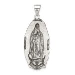 Sterling Silver Antiqued Religious Pendant - Image 4
