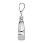 Sterling Silver Rhodium-plated Polished Puppy Paw Ash Holder Pendant - Image 2