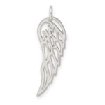 Sterling Silver Polished Angel Wing Charm - Image 4
