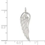 Sterling Silver Polished Angel Wing Charm - Image 3