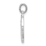 Sterling Silver Platinum-plated Polished Chamseh/Hamsa Pendant - Image 2