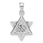 Sterling Silver Antiqued Star of David Pendant - Image 4