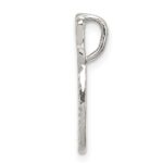 Sterling Silver Polished & Textured Letter O Initial Chain Slide - Image 2