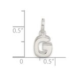 Sterling Silver Letter G Initial Charm - Image 4