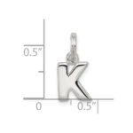 Sterling Silver Letter K Initial Charm - Image 4