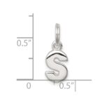 Sterling Silver Letter S Initial Charm - Image 4