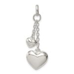 Sterling Silver Polished Puffed Heart Pendant - Image 3