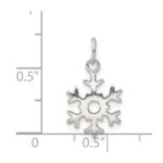Sterling Silver Polished Snowflake Charm - Image 3