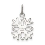 Sterling Silver Polished Snowflake Charm - Image 4