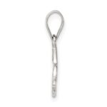 Sterling Silver Rhodium-plated Polished Bunny Pendant - Image 2