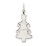 Sterling Silver Polished Enamel Christmas Tree Pendant - Image 4
