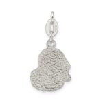 Sterling Silver Polished Enamel Santa Charm - Image 4