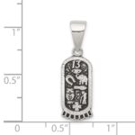 Sterling Silver Antiqued Mini Good Luck Icons Pendant - Image 3