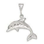 Sterling Silver Polished Dolphin Pendant - Image 4