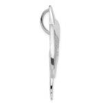 Sterling Silver Polished & Textured Shark Chain Slide Pendant - Image 2