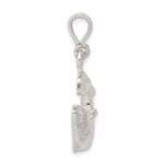 Sterling Silver Polished Salmon Pendant - Image 2