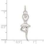 Sterling Silver Polished Ballerina Pendant - Image 3