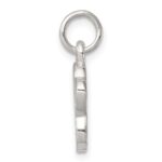 Sterling Silver Polished and Textured Paw Print Charm - Image 2