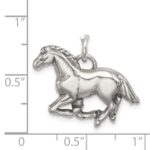 Sterling Silver Antiqued & Textured Horse Pendant - Image 3