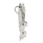 Sterling Silver Polished & Textured Eagle Chain Slide - Image 2