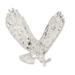 Sterling Silver Polished & Textured Eagle Chain Slide - Image 4