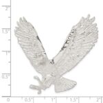 Sterling Silver Polished & Textured Eagle Chain Slide - Image 3