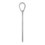 Sterling Silver Rhodium-plated Fancy Script Letter V Initial Pendant - Image 2