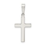 Sterling Silver Polished D/C Cross Pendant - Image 3