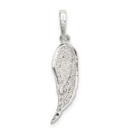 Sterling Silver Polished Wing Pendant - Image 3