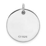 Sterling Silver Rhodium-plated Love You To Moon & Back Pendant - Image 3