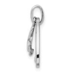 Sterling Silver RH-plated Crystal Antique Guitar Pendant - Image 2