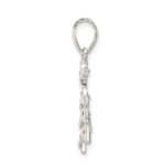 Sterling Silver Polished Enameled Christmas Tree Pendant - Image 2